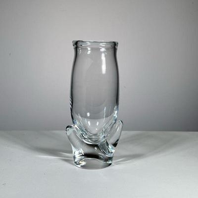 Baccarat Glass Vase | With etched signature on the bottom. - h. 11.25 x w. 5 in

