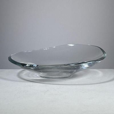 Baccarat Bowl | Shallow crystal glass bowl, with Baccarat acid etched mark on bottom. - h. 3.5 x dia. 12 in