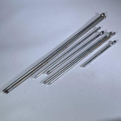 (7pc) LARGE SOCKET EXTENSIONS | Lot of various large socket extensions Dimensions: l. 36.5 in (longest)

