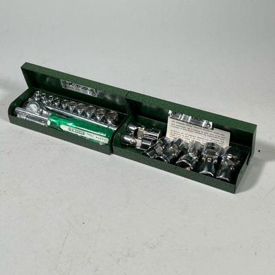 (2pc) SK Socket Sets | New small SK socket set Used small SK swivel socket. - h. 1.5 x w. 2.5 x l. 6.5 in

