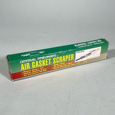 (2pc) Pneumatic Tools | Central pneumatic air gadget scraper and a Rockwell 3/8” air ratchet wrench (pictured separately). - h. 2.5 x w....