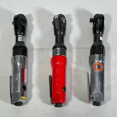(3pc) Air Ratchets | Including an Ingersoll-Rand air ratchet, a Black & Decker service-air 3/8" air ratchet, and a Rodac USA air...