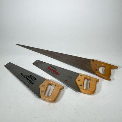 (3pc) CRAFTSMAN & OTHER CONTEMPORARY SAWS | One 31 inch saw and two 18. - l. 31 in (largest)