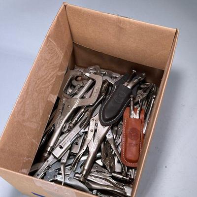 LARGE LOT VISE GRIPS & LEVER WRENCHES | Large mixed lot of over 30 leverage wrenches from Leverage Tools Inc. and various Vise-grips...