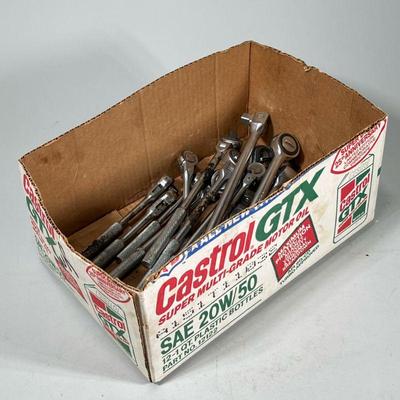 (14pc) Thorsen Socket Wrenches | Most but not all with angled heads. - l. 16.5 in (largest)

