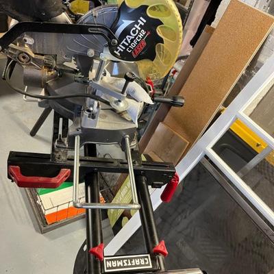 Hitachi table saw and lots of tools and craft supplies