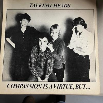 Vintage vinyl records—mostly 70s and 80s—talking Heads, Bruce Springsteen, Bob Dylan, Cheap Trick, The Clash, Roxy Music, Prince, Little...