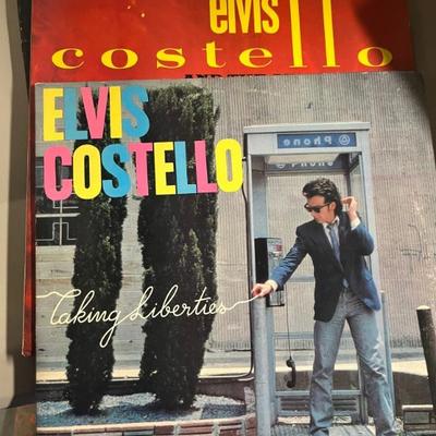 Vintage vinyl records—mostly 70s and 80s—talking Heads, Bruce Springsteen, Bob Dylan, Cheap Trick, The Clash, Roxy Music, Prince, Little...
