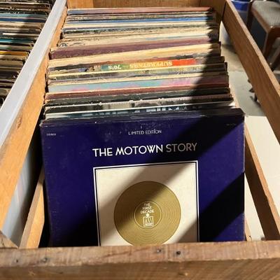 Vintage vinyl records—mostly 70s and 80s—talking Heads, Bruce Springsteen, Bob Dylan, Cheap Trick, The Clash, Roxy Music, Prince, Little...