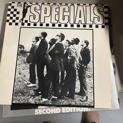 Vintage vinyl records—mostly 70s and 80s—talking Heads, Bruce Springsteen, Bob Dylan, Cheap Trick, The Clash, Roxy Music, Prince, Little...