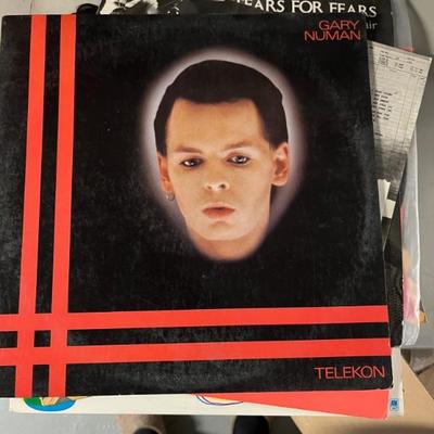 Vintage vinyl records—mostly 70s and 80s—talking Heads, Bruce Springsteen, Bob Dylan, Cheap Trick, The Clash, Roxy Music, Prince, Little...