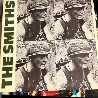 Vintage vinyl records—mostly 70s and 80s—talking Heads, Bruce Springsteen, Bob Dylan, Cheap Trick, The Clash, Roxy Music, Prince, Little...