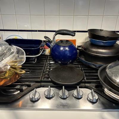 cast iron and Le Creuset cookware