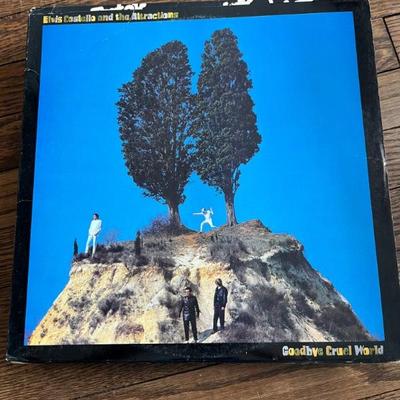 Vintage vinyl records—mostly 70s and 80s—talking Heads, Bruce Springsteen, Bob Dylan, Cheap Trick, The Clash, Roxy Music, Prince, Little...