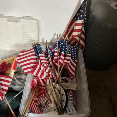 lots of basement stuff: tools, holiday decor, Christmas, Halloween, shelves, wreaths, picture frames, candles, kitchen and more