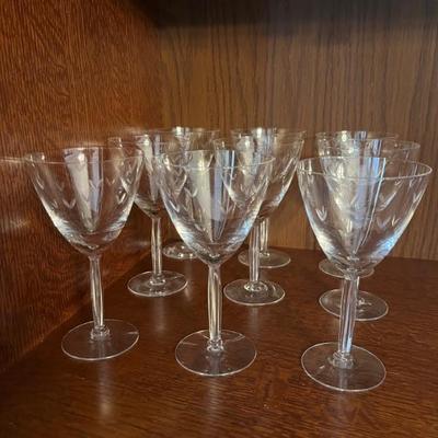Lots of sets of vintage and modern barware and wine glasses