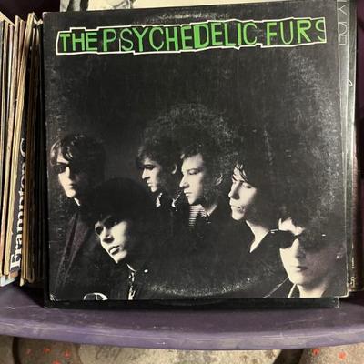 Vintage vinyl records—mostly 70s and 80s—talking Heads, Bruce Springsteen, Bob Dylan, Cheap Trick, The Clash, Roxy Music, Prince, Little...
