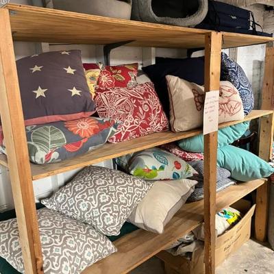 lots of basement stuff: tools, holiday decor, Christmas, Halloween, shelves, wreaths, picture frames, candles, kitchen and more