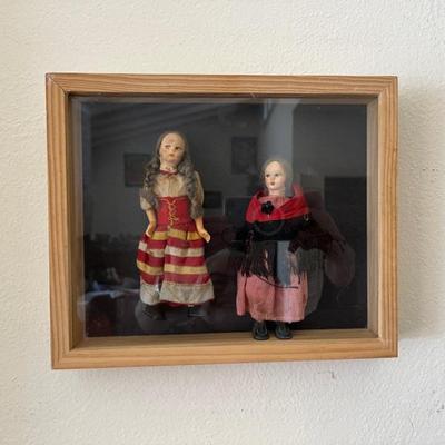 Doll Shadow Box by Stuart Novy, wood, glass and found objects