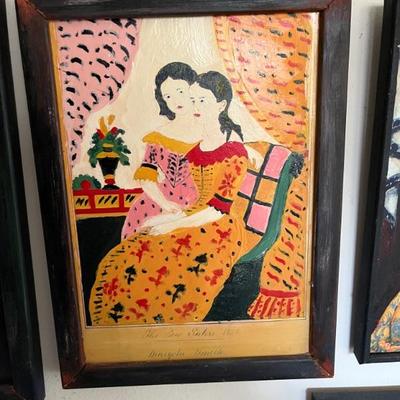 Paintings by Stuart Novy, they are all very small, copies of famous works