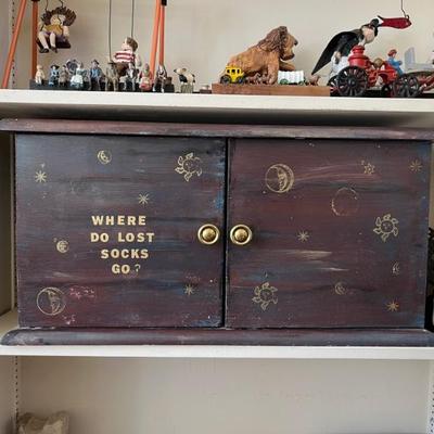 Where do Lost Socks Go?, shadow box by Stuart Novy