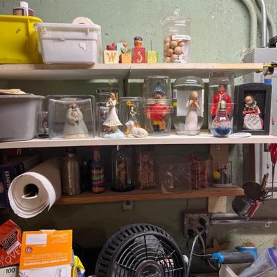 loads of art supplies, found objects, tools, etc