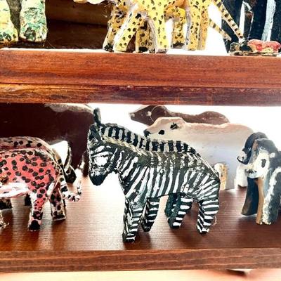 Folk Art Noah’s Ark by Virgil Myers, dated 1995—all handmade with 97 pairs of animals, including kangaroos, crickets, ladybugs,...