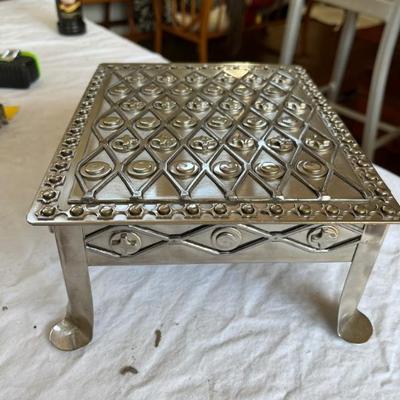 stainless steel box by Chicago outsider artist Stanley Szwarc, dated 2001
