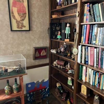 lots of books and toys