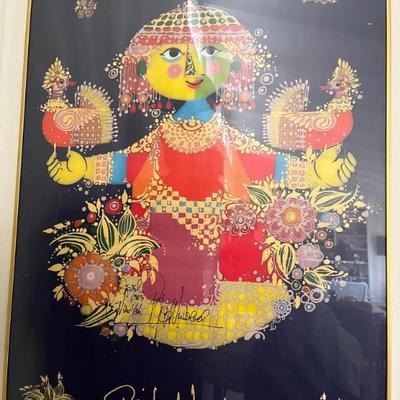 Signed poster by Bjorn Wiinblad, dated 1973