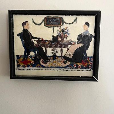 Paintings by Stuart Novy, they are all very small, copies of famous works