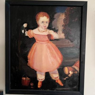 Paintings by Stuart Novy, they are all very small, copies of famous works