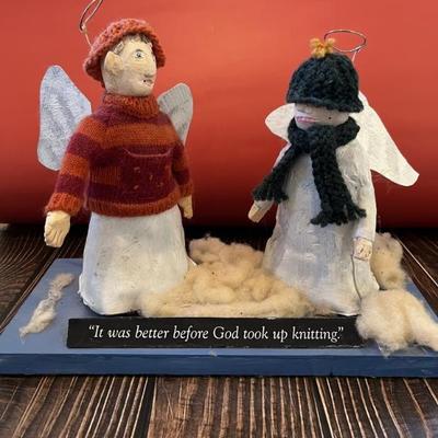 Folk art, outsider art 3D maquette sculpture, inspired by a New Yorker cartoon, by Stuart Novy, found objects, wood and tempura