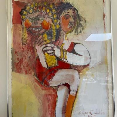 signed, cool watercolor by Raymond Edalla