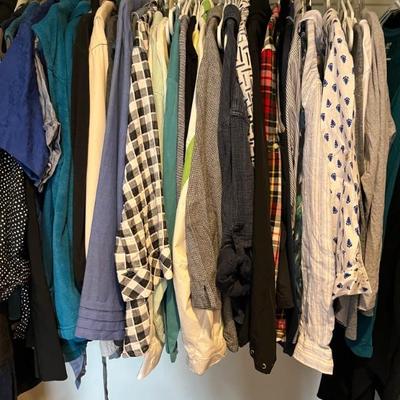 lots of clothes and linens