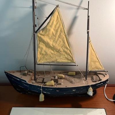 vintage model sailboat