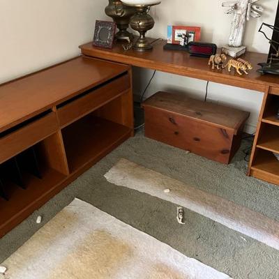 MCM corner desk, 1960s, probably from Sears when they had a nice line of MCM furniture made in Sweden and Norway