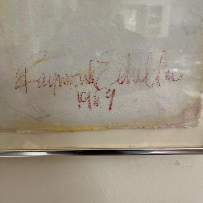 signed, cool watercolor by Raymond Edalla