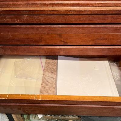 loads of art supplies, found objects, tools, etc