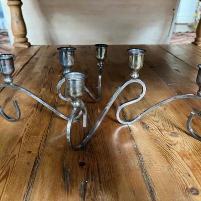 silver plated MCM candelabra by Fisher