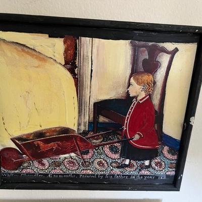 Paintings by Stuart Novy, they are all very small, copies of famous works