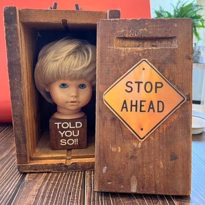 Shadow Box with doll’s head, Stuart Novy
