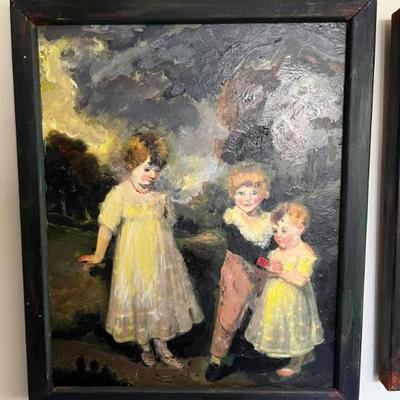 Paintings by Stuart Novy, they are all very small, copies of famous works