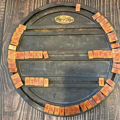 Antique spelling and counting toys