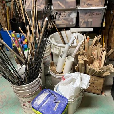 great basement digging--tools, office supplies, art supplies, craft supplies, vintage Christmas  and holidays, baskets, boxes, etc