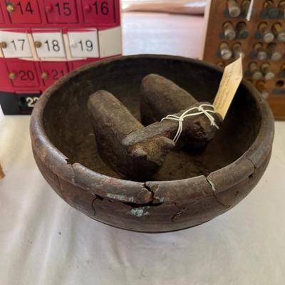 Antique Bolivian Aymara wedding bowl, indigenous art