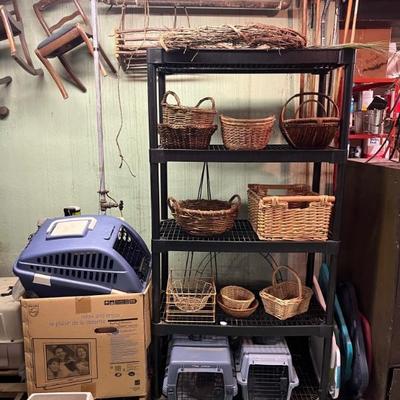 great basement digging--tools, office supplies, art supplies, craft supplies, vintage Christmas  and holidays, baskets, boxes, etc