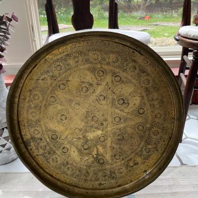 antique brass tray