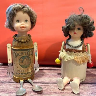 Doll sculptures by Stuart Novy, folk art, outsider art, steampunk, made from doll parts and other found objects (I think they are kinda...
