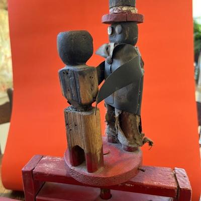 Antique folk art wooden weather vane, whirligig, dancing couple